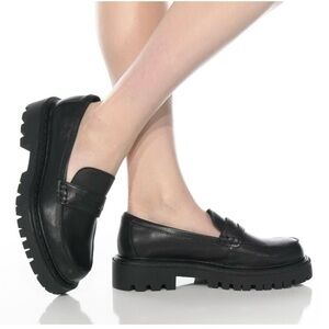 Aldo Black Flats Classic Loafers